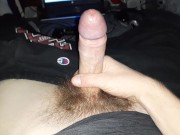 Preview 2 of Got bored waiting so I decided to make my huge cock cum