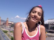 Preview 4 of GERMAN SCOUT - FIT LATINA TEEN PENELOPE LET PUFFY TITS SLIP AND TALK TO FUCK AT MODEL JOB