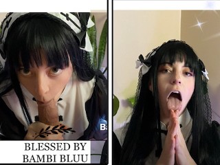 Hot Slutty Nun gives Amazing POV Blowjob while Dirty Talking her Pastor