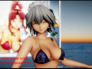 anime, 3d, mmd, big boobs
