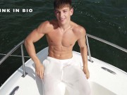 Preview 3 of Reno Gold Strokes On A Boat Showing Every Inch Of His Body Before Shooting A Huge Load