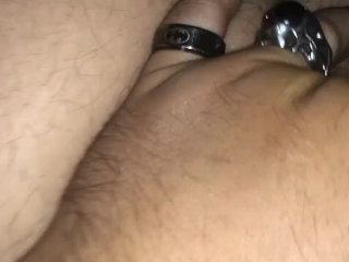 mature, masturbation, guy fingering pussy