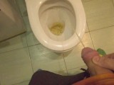 PISSING IN TOILET