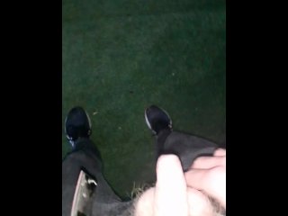 My little dick exposed on mate's balcony 