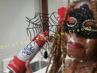 Cami Creams Bedekt Met Zweep Cream Voor Halloween 2020 Ebony BBW Masker Thick Dijen