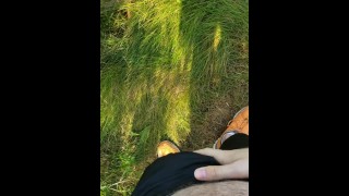 Huge twink cumshot after a long run