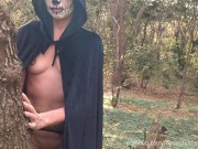 Preview 4 of Halloween 2020 - Bone-sucker lures into the forest to get cum (HD 60fps Teaser)
