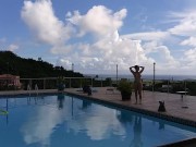 Preview 3 of Sexy Mama Strip Tease Skiny Dip in the Caribean (new phat house, pool teaser)