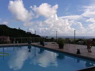 Sexy Mama Strip Tease Skiny Dip in the Caribean (new phat house, pool teaser)