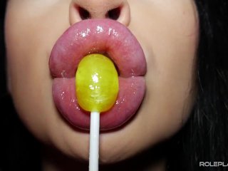 plump lips, lollipop lips, dsl, lollipop licking