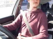 Preview 2 of Huge Cock needed to cum while driving, I couldnt wait public