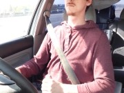 Preview 3 of Huge Cock needed to cum while driving, I couldnt wait public