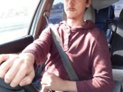 Preview 6 of Huge Cock needed to cum while driving, I couldnt wait public