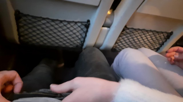 Public Dick Flash in the Train Ended up with Risky Handjob and Blowjob from a Stranger. got Caught.