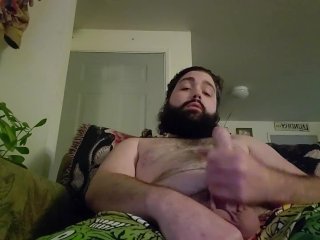 Masturbating in the living room almost caught by roommates