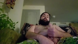 Masturbating in the living room almost caught by roommates