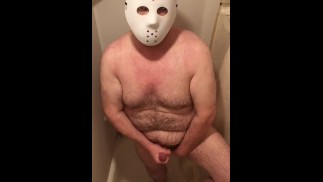 Jacking off in the shower