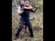 Preview 5 of Outdoors Resident Evil 4 Roleplay Sex Featuring Sexy Muscle Dude Mike!!