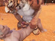 Preview 1 of Wild Life / Teen guy getting knoted by Tiger