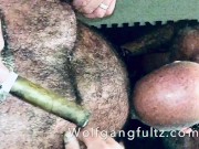 Preview 3 of Hairy cigar muscle bear Wolfgangfultz barebacks silver Daddy.