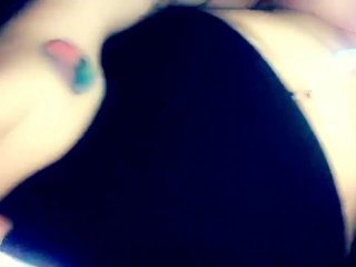 Sexyscene girl shoves glow stick_in pussy