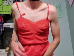 Emo sissy femboy cums hard 