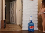Preview 5 of Prank without panties with a delivery guy