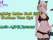 Preview 1 of ASMR Ecchi - Naughty Anime Neko Cat Girl Wakes You Up! Audio Roleplay