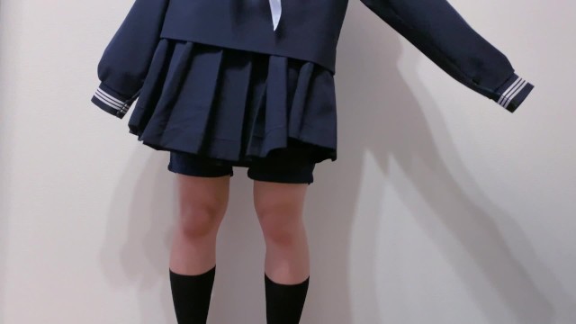 射到水手校服上