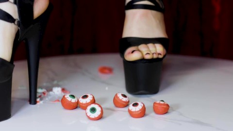 Stripper heel eyeball squish ASMR