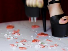 Stripper heel eyeball squish ASMR