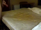 pissing on the bed again !