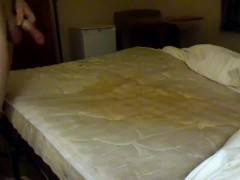 pissing on the bed again !