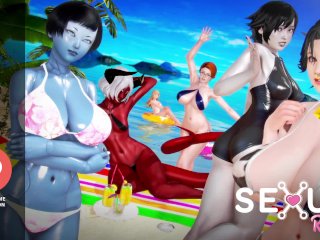 sexus resort, butt, anime, animated