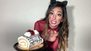 Happy Birthday Banksie - Strawberry Cake Eating Fetish!