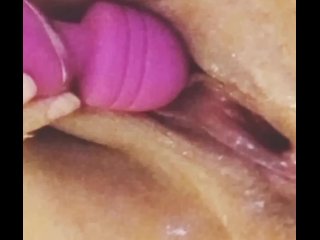 Soaking wet pussy squirting and dripping with orgasms while massaging clit!