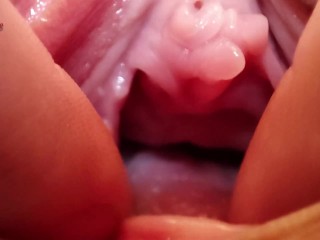 Extreme Pussy Close Up. Vaginal Dilator