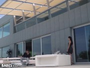 Preview 1 of FootsieBabes Delightful Footjob Afternoon Outside With Anal