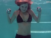 Preview 2 of Sexy underwater redhead Nikita Vodorezova