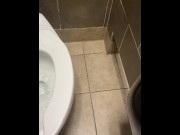 Preview 5 of Naughty Piss Slut Makes an absolute Mess of a Public Bathroom with a Powerful Standing Piss