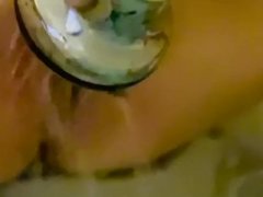 Amateur shower head shaking orgasm