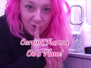 Corrina Karma no Teaser De Um Avião. Junte-se Ao Mile High Club e Esguiche Comigo!