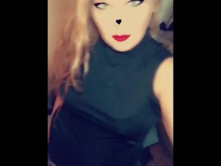 Snapchat Compilation in Boots, Pantyhose, and a little Black Dress.