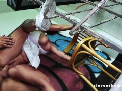 Banging naughty MILF Adrienne in a shabby place! STEVEN SHAME DATING