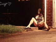 Preview 1 of Naughty Girl with a Full Bladder Masturbates outside at night, having to Pee always makes me Horny