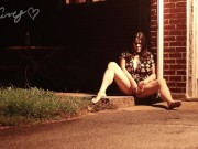 Preview 4 of Naughty Girl with a Full Bladder Masturbates outside at night, having to Pee always makes me Horny