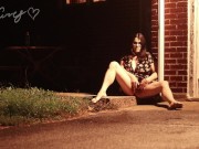 Preview 6 of Naughty Girl with a Full Bladder Masturbates outside at night, having to Pee always makes me Horny