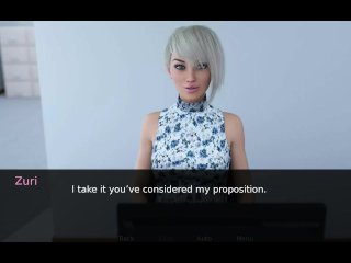blonde, 3d, big tits, visual novel game