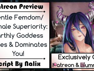 gentle femdom, solo female, anime goddess, female domination