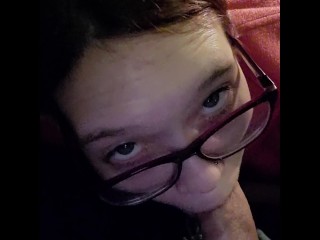 Listen to this Teen Gulp down Cum in a Car! you can Hear her Swallow it